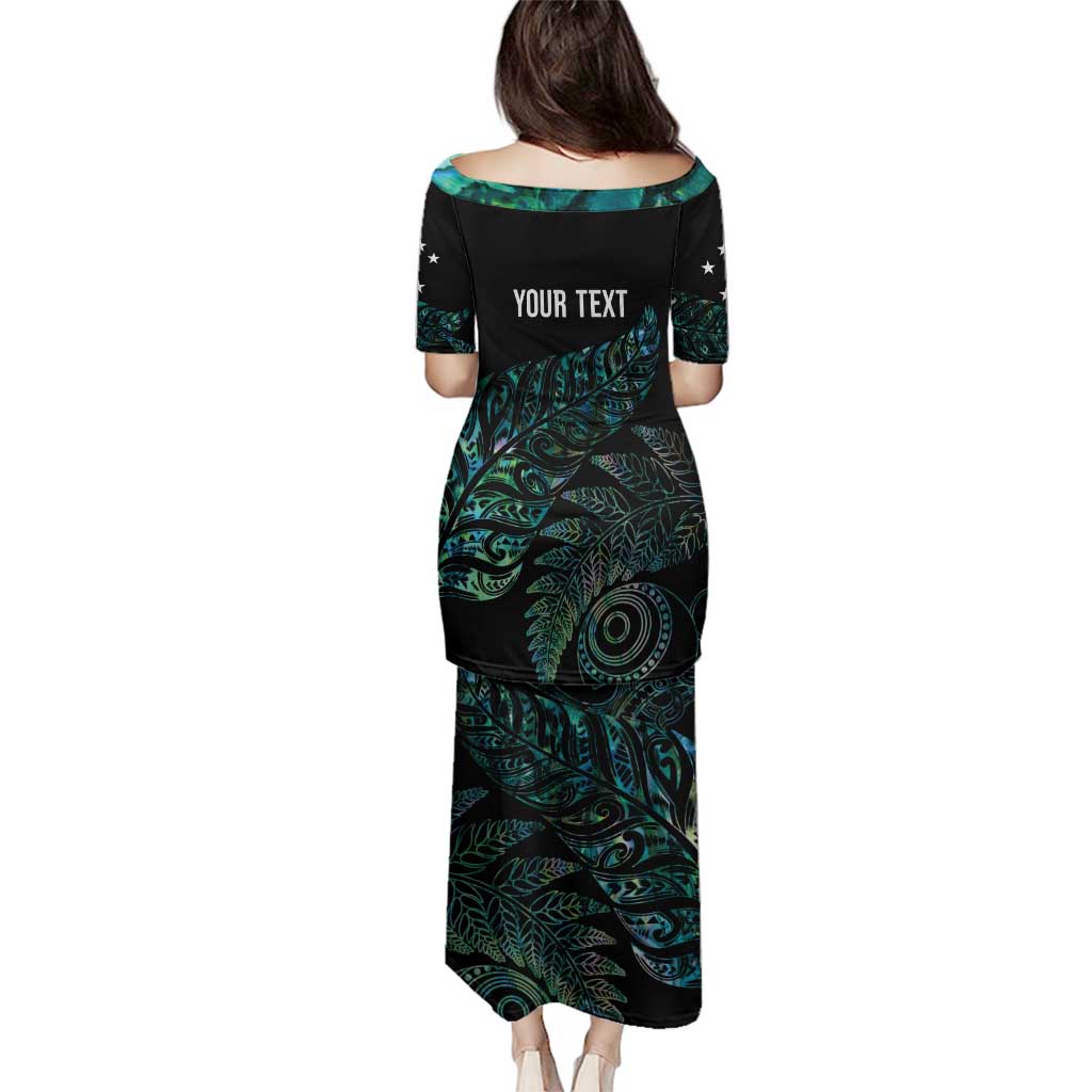 Aotearoa Personalized Lawn Bowls Maori Family Matching Puletasi and Hawaiian Shirt New Zealand Paua Shell Tribal Silver Fern - Polynesian Pride