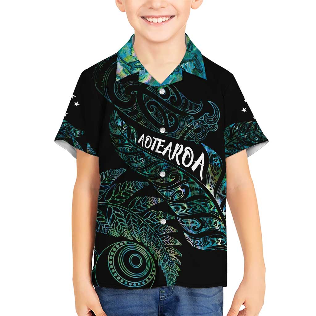 Aotearoa Personalized Lawn Bowls Maori Hawaiian Shirt New Zealand Paua Shell Tribal Silver Fern - Polynesian Pride