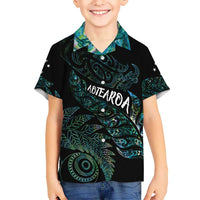 Aotearoa Personalized Lawn Bowls Maori Hawaiian Shirt New Zealand Paua Shell Tribal Silver Fern - Polynesian Pride