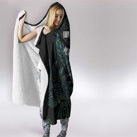 Aotearoa Personalized Lawn Bowls Maori Hooded Blanket New Zealand Paua Shell Tribal Silver Fern - Polynesian Pride