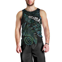 Aotearoa Personalized Lawn Bowls Maori Men Tank Top New Zealand Paua Shell Tribal Silver Fern - Polynesian Pride