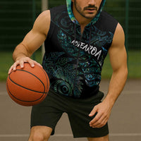 Aotearoa Personalized Lawn Bowls Maori Sleeveless Zip Hoodie New Zealand Paua Shell Tribal Silver Fern LT7 - Polynesian Pride