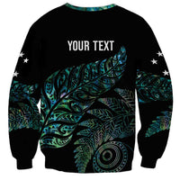 Aotearoa Personalized Lawn Bowls Maori Sweatshirt New Zealand Paua Shell Tribal Silver Fern - Polynesian Pride