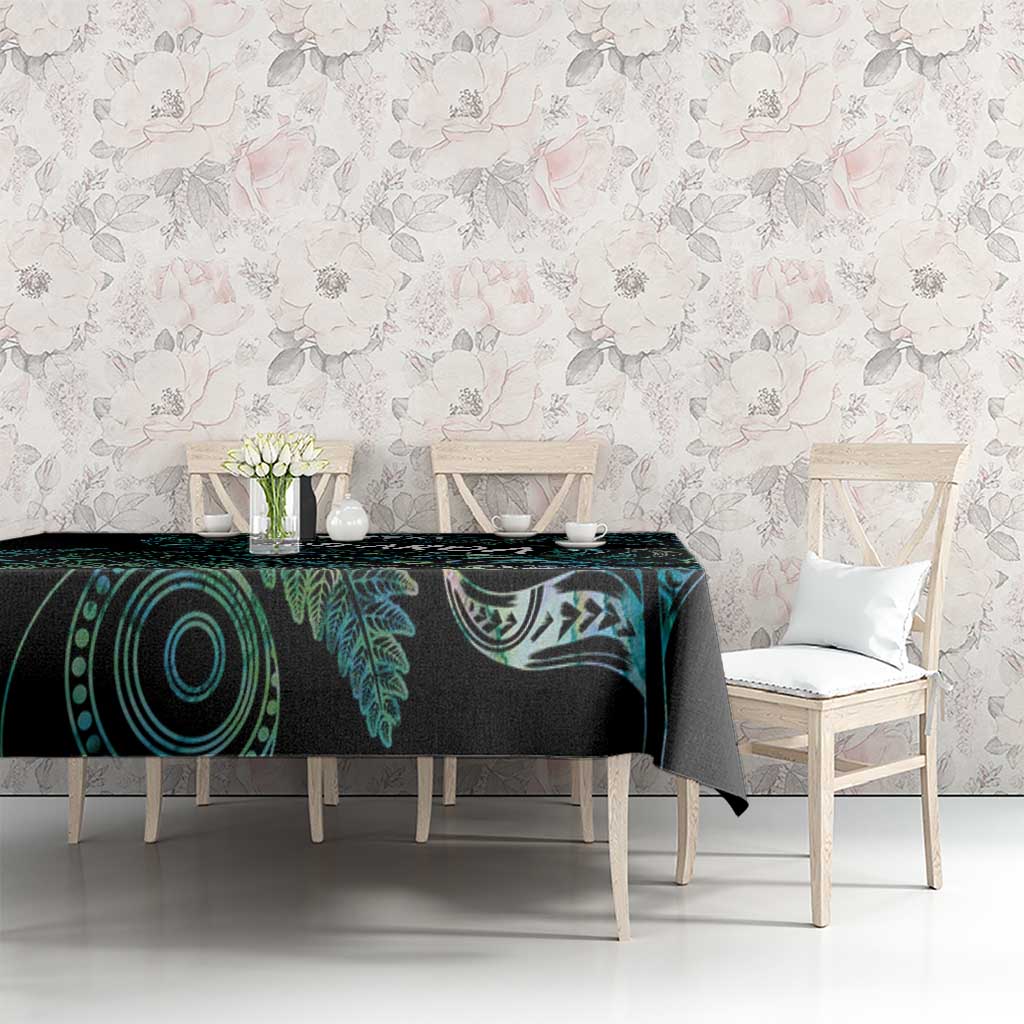 Aotearoa Personalized Lawn Bowls Maori Tablecloth New Zealand Paua Shell Tribal Silver Fern - Polynesian Pride