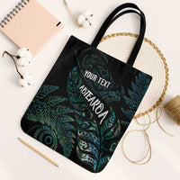 Aotearoa Personalized Lawn Bowls Maori Tote Bag New Zealand Paua Shell Tribal Silver Fern - Polynesian Pride