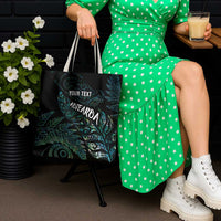 Aotearoa Personalized Lawn Bowls Maori Tote Bag New Zealand Paua Shell Tribal Silver Fern - Polynesian Pride