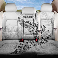 Aotearoa Personalized Lawn Bowls Maori Back Car Seat Cover New Zealand White Tribal Silver Fern - Polynesian Pride