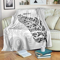 Aotearoa Personalized Lawn Bowls Maori Blanket New Zealand White Tribal Silver Fern - Polynesian Pride