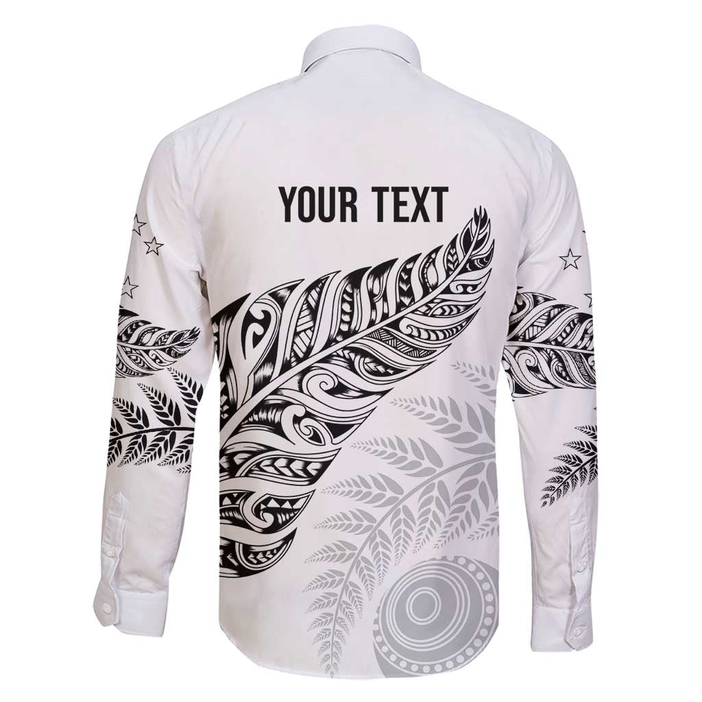 Aotearoa Personalized Lawn Bowls Maori Family Matching Tank Maxi Dress and Hawaiian Shirt New Zealand White Tribal Silver Fern - Polynesian Pride