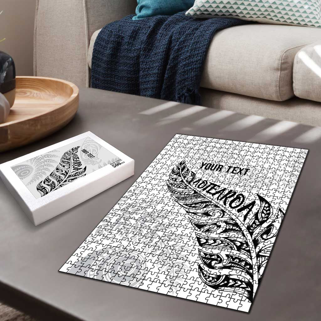 Aotearoa Personalized Lawn Bowls Maori Puzzle New Zealand White Tribal Silver Fern - Polynesian Pride