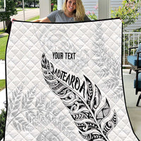 Aotearoa Personalized Lawn Bowls Maori Quilt New Zealand White Tribal Silver Fern - Polynesian Pride