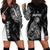 Personalised Maori Waitangi Hoodie Dress New Zealand Silver Fern Mix Kowhai Flowers LT7 - Polynesian Pride