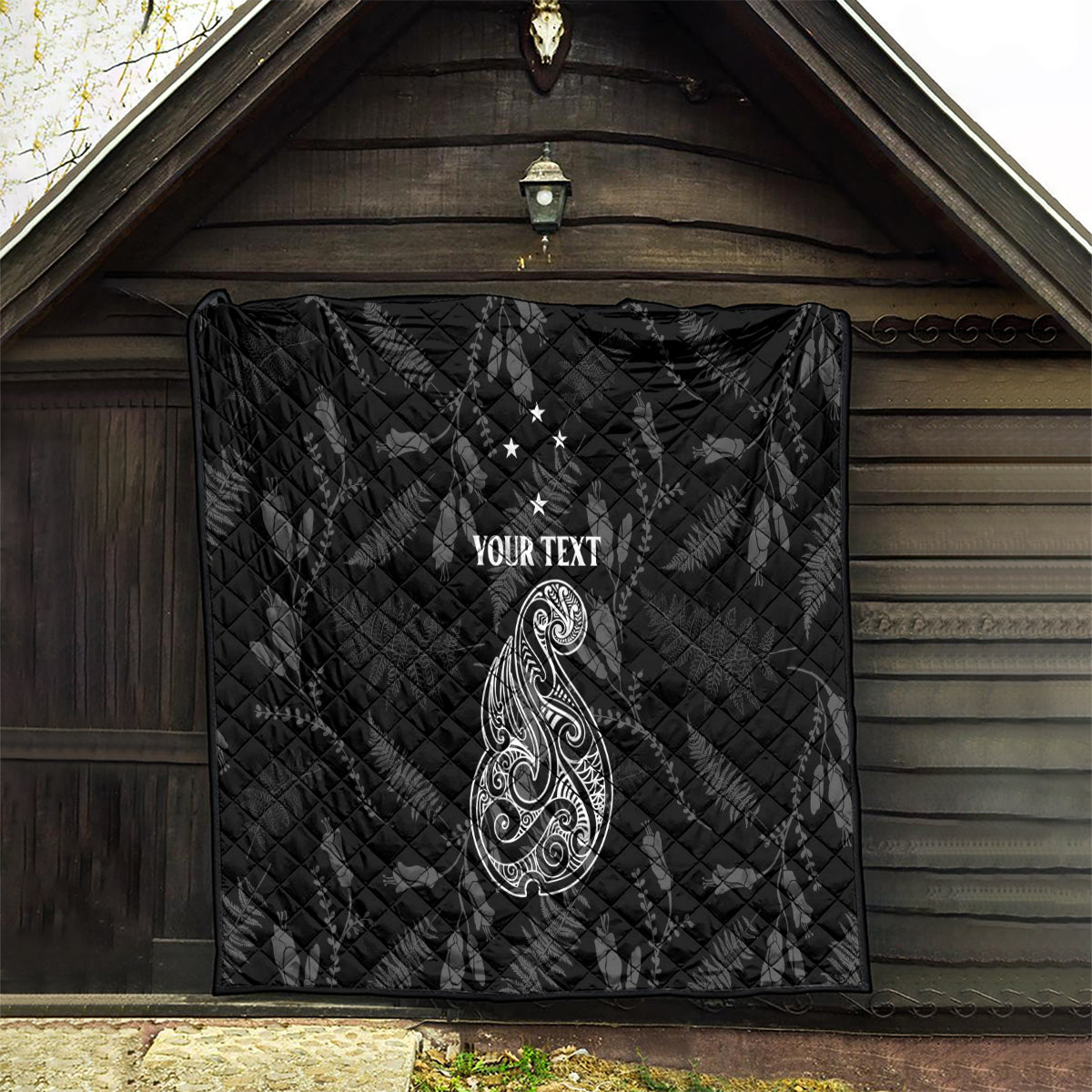Personalised Maori Waitangi Quilt New Zealand Silver Fern Mix Kowhai Flowers LT7 - Polynesian Pride