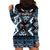 Personalised Taniko Motifs Aotearoa Hoodie Dress Waitangi Kowhaiwhai Kiwi - Blue