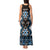 Personalised Taniko Motifs Aotearoa Tank Maxi Dress Waitangi Kowhaiwhai Kiwi - Blue