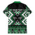 Personalised Taniko Motifs Aotearoa Family Matching Long Sleeve Bodycon Dress and Hawaiian Shirt Waitangi Kowhaiwhai Kiwi - Green