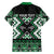 Personalised Taniko Motifs Aotearoa Family Matching Short Sleeve Bodycon Dress and Hawaiian Shirt Waitangi Kowhaiwhai Kiwi - Green