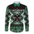 Personalised Taniko Motifs Aotearoa Family Matching Short Sleeve Bodycon Dress and Hawaiian Shirt Waitangi Kowhaiwhai Kiwi - Green