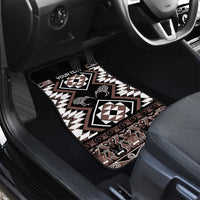 Personalised Taniko Motifs Aotearoa Car Mats Waitangi Kowhaiwhai Kiwi - Mocha
