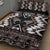 Personalised Taniko Motifs Aotearoa Quilt Bed Set Waitangi Kowhaiwhai Kiwi - Mocha