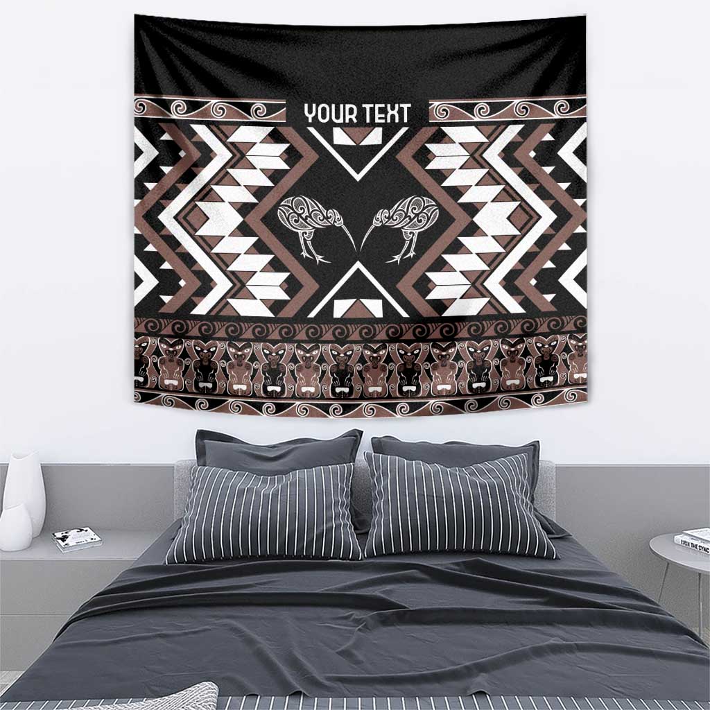 Personalised Taniko Motifs Aotearoa Tapestry Waitangi Kowhaiwhai Kiwi - Mocha