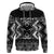 Personalised Taniko Motifs Aotearoa Hoodie Waitangi Kowhaiwhai Kiwi - Monochrome