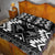 Personalised Taniko Motifs Aotearoa Quilt Bed Set Waitangi Kowhaiwhai Kiwi - Monochrome