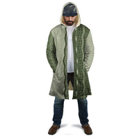 Vintage Sage Green Hawaiian Traditional Kapa Mix Flowers Lei Cloak