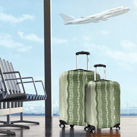 Vintage Sage Green Hawaiian Traditional Kapa Mix Flowers Lei Luggage Cover