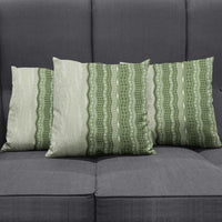 Vintage Sage Green Hawaiian Traditional Kapa Mix Flowers Lei Pillow Cover