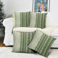 Vintage Sage Green Hawaiian Traditional Kapa Mix Flowers Lei Pillow Cover