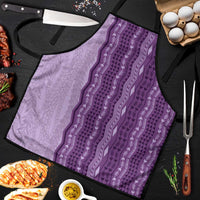 Vintage Violet Hawaiian Traditional Kapa Mix Flowers Lei Apron