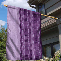 Vintage Violet Hawaiian Traditional Kapa Mix Flowers Lei Garden Flag