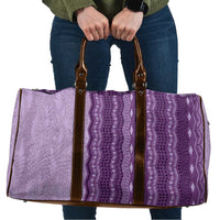 Vintage Violet Hawaiian Traditional Kapa Mix Flowers Lei Travel Bag