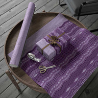 Vintage Violet Hawaiian Traditional Kapa Mix Flowers Lei Wrapping Paper