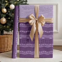 Vintage Violet Hawaiian Traditional Kapa Mix Flowers Lei Wrapping Paper