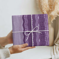 Vintage Violet Hawaiian Traditional Kapa Mix Flowers Lei Wrapping Paper