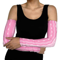 Vintage Pink Hawaiian Traditional Kapa Mix Flowers Lei Arm Sleeves