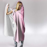 Vintage Pink Hawaiian Traditional Kapa Mix Flowers Lei Hooded Blanket