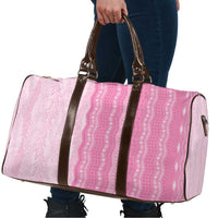 Vintage Pink Hawaiian Traditional Kapa Mix Flowers Lei Travel Bag