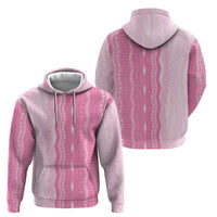 Vintage Pink Hawaiian Traditional Kapa Mix Flowers Lei Zip Hoodie