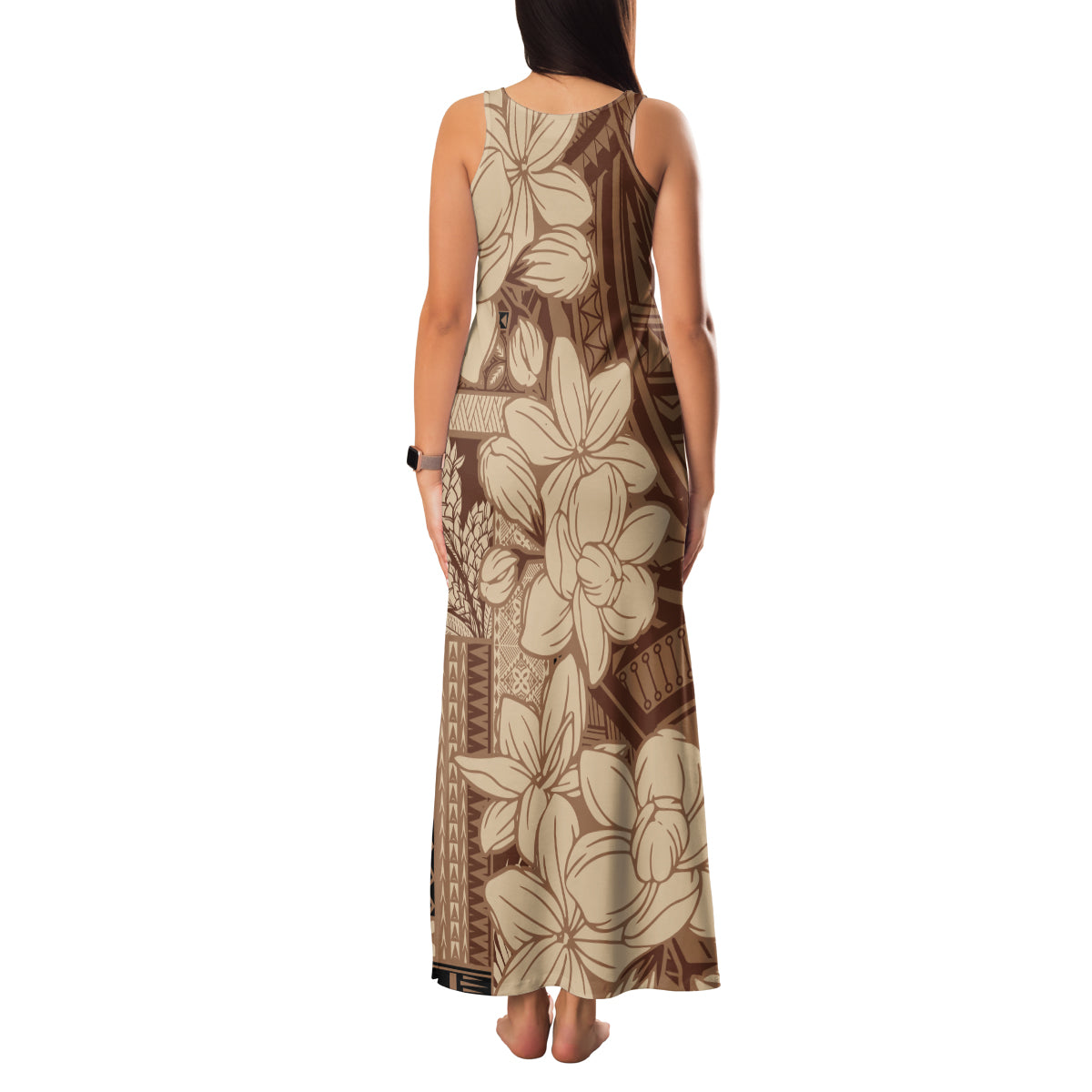 Samoa Women's Day Family Matching Tank Maxi Dress and Hawaiian Shirt Tiale Flower Mix Siapo Tapa LT7 - Polynesian Pride