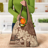 Samoa Women's Day Grocery Bag Tiale Flower Mix Siapo Tapa