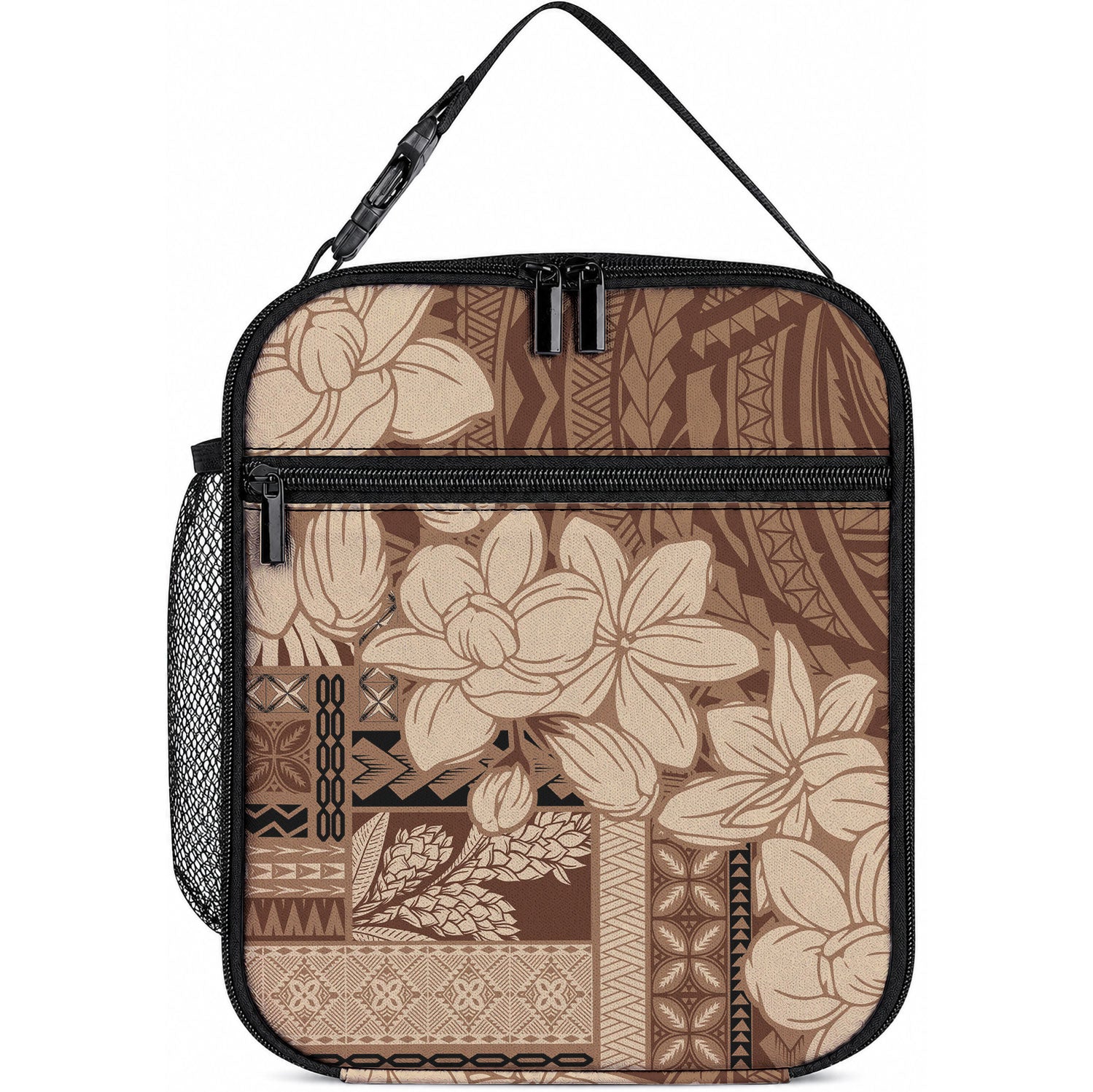 Samoa Women's Day Lunch Bag Tiale Flower Mix Siapo Tapa