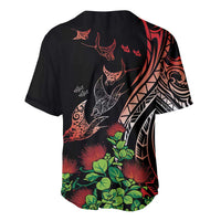 Aloha Hawaii Manta Rays Baseball Jersey Red Ohia Lehua