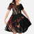 Aloha Hawaii Manta Rays Family Matching Short Sleeve Bodycon Dress and Hawaiian Shirt Red Ohia Lehua