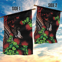 Aloha Hawaii Manta Rays Garden Flag Red Ohia Lehua
