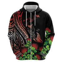 Aloha Hawaii Manta Rays Hoodie Red Ohia Lehua