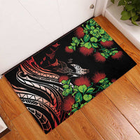 Aloha Hawaii Manta Rays Rubber Doormat Red Ohia Lehua