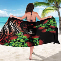 Aloha Hawaii Manta Rays Sarong Red Ohia Lehua LT7 - Polynesian Pride